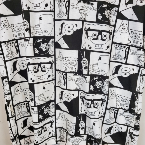 Nickelodeon SpongeBob square pants Short sleeve T shirt M Comic Strip Blocked - Picture 3 of 6